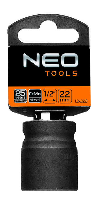 NEO TOOLS Gépi dugókulcs 1/2", 22mm, Cr-Mo 12-222