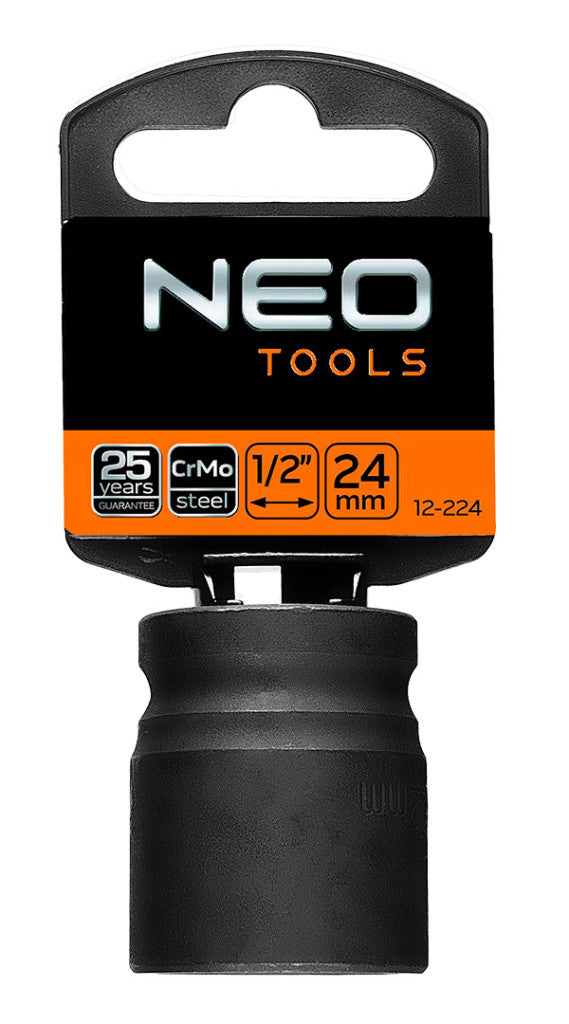 NEO TOOLS Gépi dugókulcs 1/2", 24mm, Cr-Mo 12-224