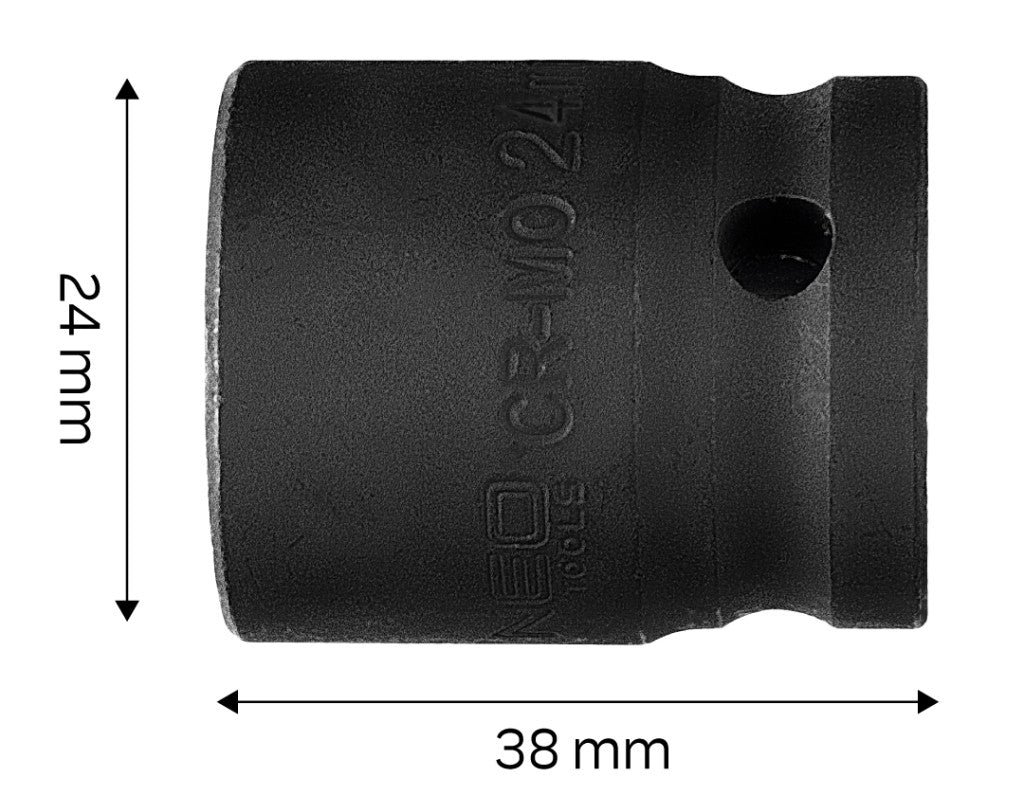 NEO TOOLS Gépi dugókulcs 1/2", 24mm, Cr-Mo 12-224