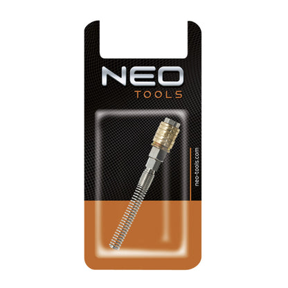 NEO TOOLS Pneumatikus gyorscsatlakozó, tömlővéges, védőrugós 4mm 12-600
