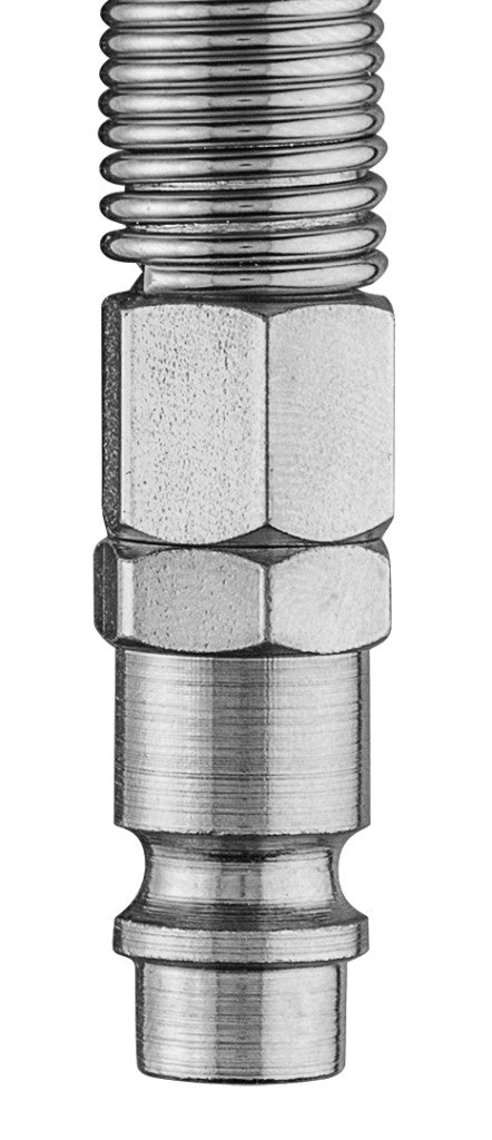 NEO TOOLS Pneumatikus gyorscsatlakozó ellendarab, 6mm tömlővéges, védőrugós 12-605
