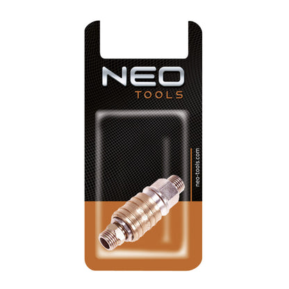 NEO TOOLS Pneumatikus gyorscsatlakozó + ellendarab, 1/4" külsőmenet 12-645