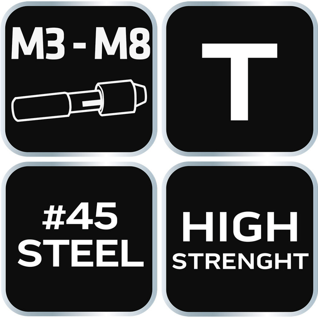 NEO TOOLS T-hajtókar menetfúrókhoz, M3-M8, racsnis 12-908