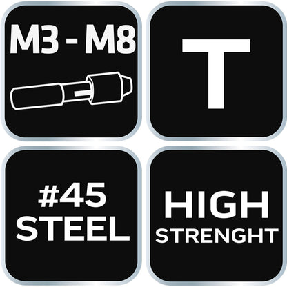 NEO TOOLS T-hajtókar menetfúrókhoz, M3-M8, racsnis 12-908