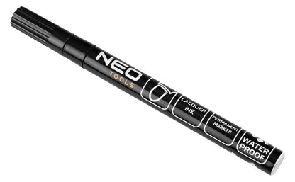 NEO TOOLS 4db jelölőfilc, lakkfilc, vízálló festékkel, alu festéktartály házzal, fekete, normál hegyű 13-852