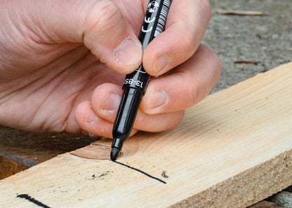NEO TOOLS Jelölőfilc, vízálló olajalapú festékkel, fekete, normál hegyű, Rendelési egység: 30db 13-855