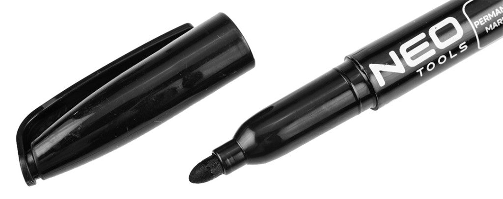 NEO TOOLS Jelölőfilc, vízálló olajalapú festékkel, fekete, normál hegyű, Rendelési egység: 30db 13-855