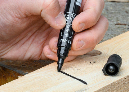 NEO TOOLS Jelölőfilc, vízálló olajalapú festékkel, fekete, vastag hegyű, Rendelési egység: 20db 13-858