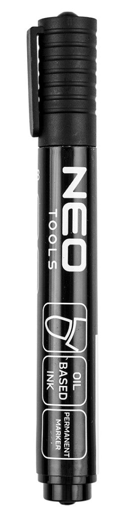 NEO TOOLS Jelölőfilc, vízálló olajalapú festékkel, fekete, vastag hegyű, Rendelési egység: 20db 13-858