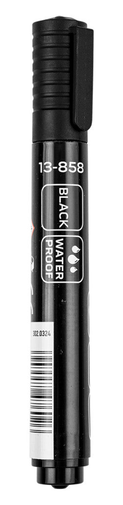 NEO TOOLS Jelölőfilc, vízálló olajalapú festékkel, fekete, vastag hegyű, Rendelési egység: 20db 13-858