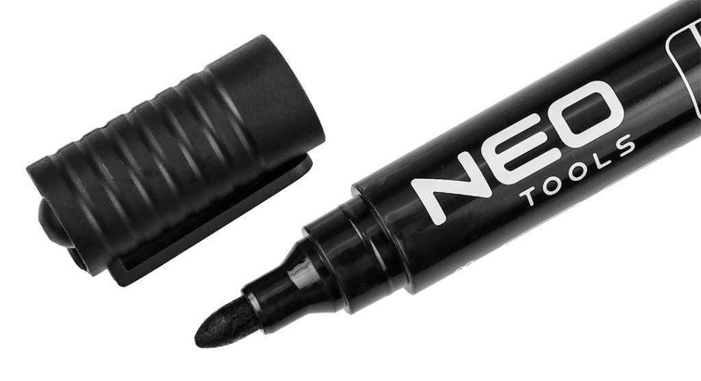 NEO TOOLS Jelölőfilc, vízálló olajalapú festékkel, fekete, vastag hegyű, Rendelési egység: 20db 13-858