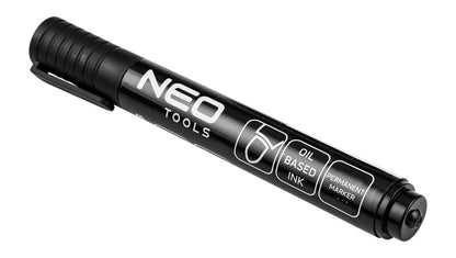 NEO TOOLS Jelölőfilc, vízálló olajalapú festékkel, fekete, vastag hegyű, Rendelési egység: 20db 13-858