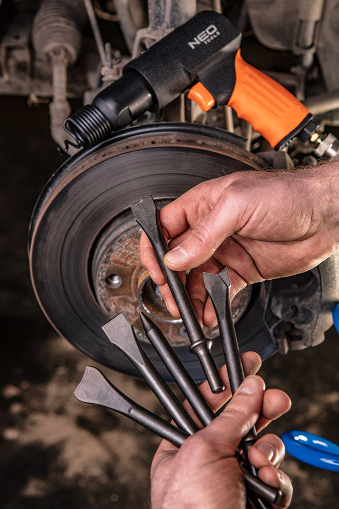 NEO TOOLS Vésőszár készlet pneumatikus vésőkalapácshoz 5db 14-029