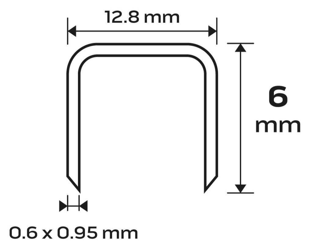 NEO TOOLS Tűzőkapocs, horganyzott 80-as tipus, pneumatikus tűzőgéphez (14-572), GA21, 6mm, 4000db 14-610