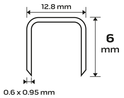 NEO TOOLS Tűzőkapocs, horganyzott 80-as tipus, pneumatikus tűzőgéphez (14-572), GA21, 6mm, 4000db 14-610