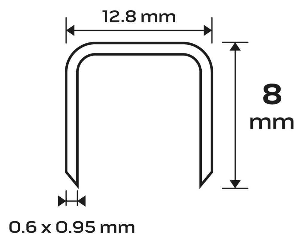 NEO TOOLS Tűzőkapocs, horganyzott 80-as tipus, pneumatikus tűzőgéphez (14-572), GA21, 8mm, 4000db 14-611