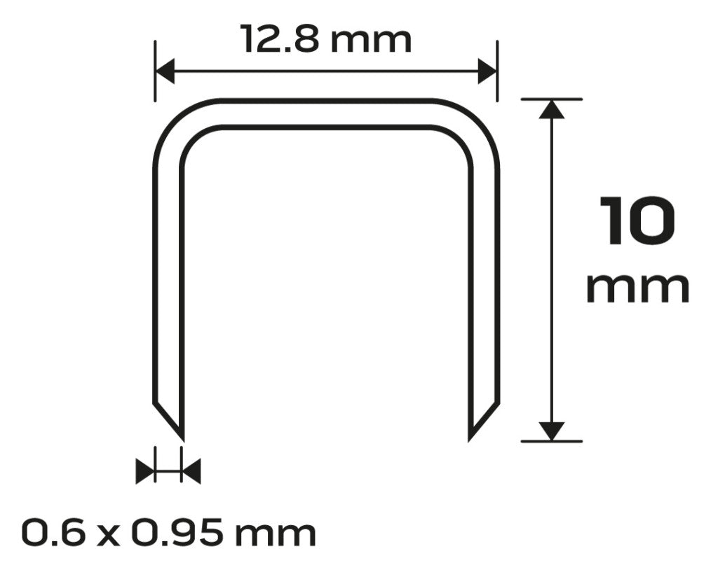 NEO TOOLS Tűzőkapocs, horganyzott 80-as tipus, pneumatikus tűzőgéphez (14-572), GA21, 10mm, 4000db 14-612