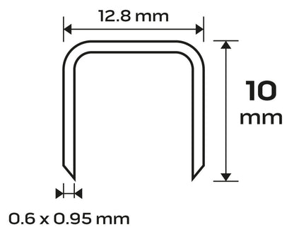 NEO TOOLS Tűzőkapocs, horganyzott 80-as tipus, pneumatikus tűzőgéphez (14-572), GA21, 10mm, 4000db 14-612