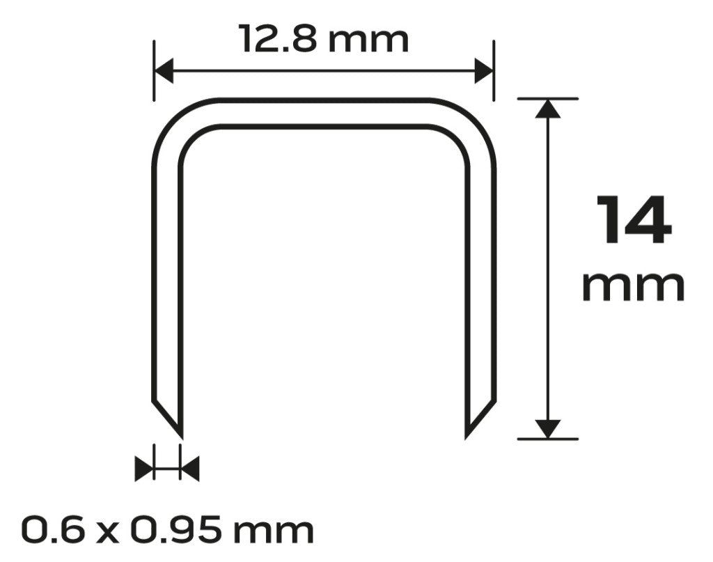 NEO TOOLS Tűzőkapocs, horganyzott 80-as tipus, pneumatikus tűzőgéphez (14-572), GA21, 14mm, 4000db 14-614