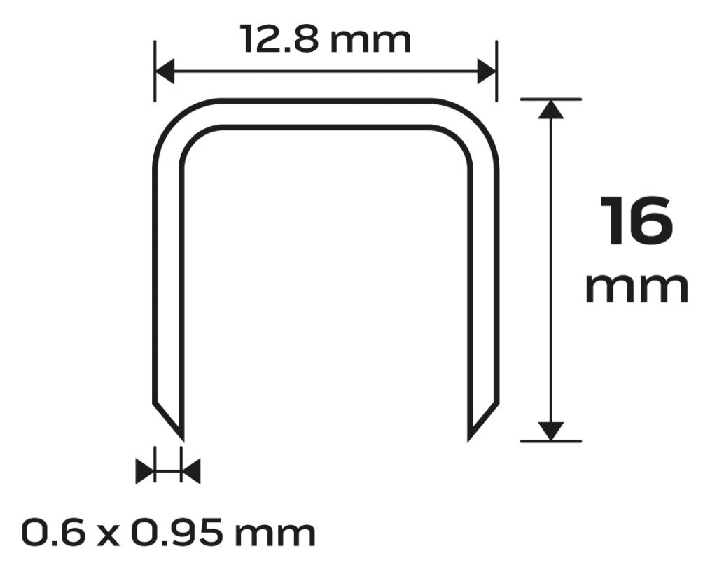 NEO TOOLS Tűzőkapocs, horganyzott 80-as tipus, pneumatikus tűzőgéphez (14-572), GA21, 16mm, 4000db 14-615