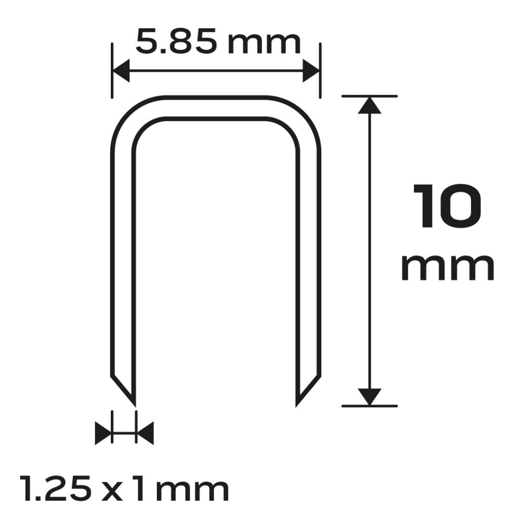 NEO TOOLS Tűzőkapocs, horganyzott 90-es tipus, pneumatikus tűzőgéphez (14-570), GA18, 10mm, 4000db 14-620