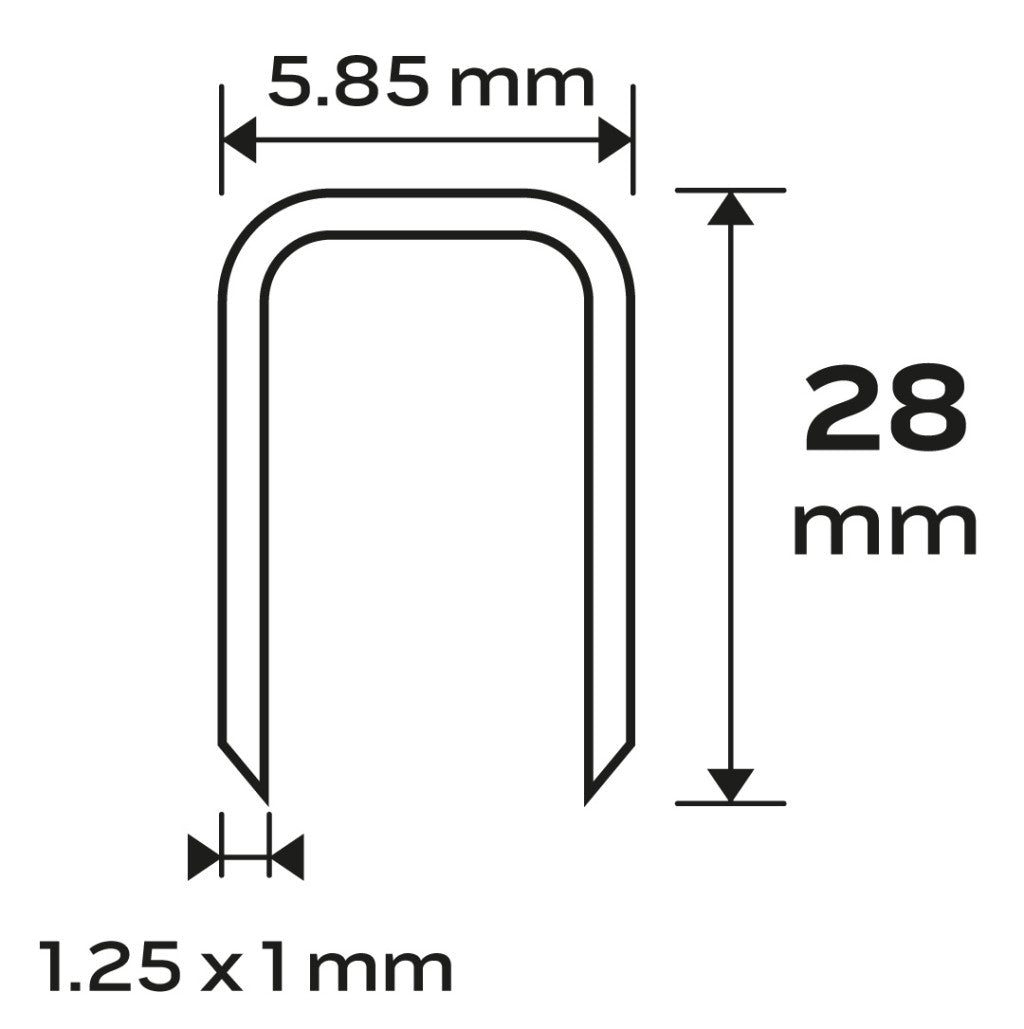 NEO TOOLS Tűzőkapocs, horganyzott 90-es tipus, pneumatikus tűzőgéphez (14-570), GA18, 28mm, 4000db 14-626