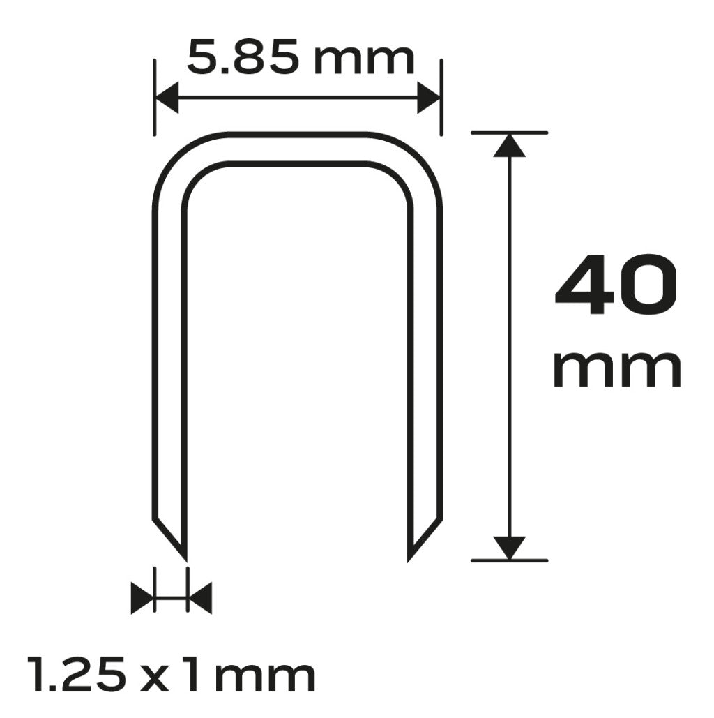 NEO TOOLS Tűzőkapocs, horganyzott 90-es tipus, pneumatikus tűzőgéphez (14-570), GA18, 40mm, 4000db 14-631