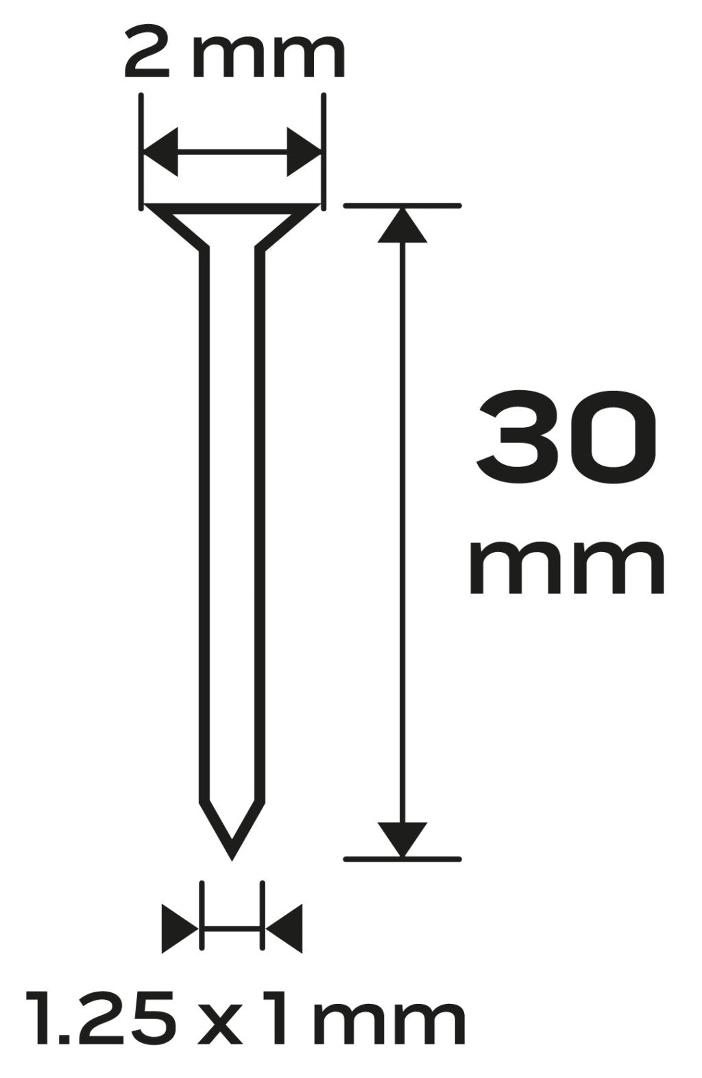 NEO TOOLS Tűzőszeg, horganyzott 300 (F) tipus, pneumatikus tűzőgéphez (14-570), GA18, 30mm, 4000db 14-654