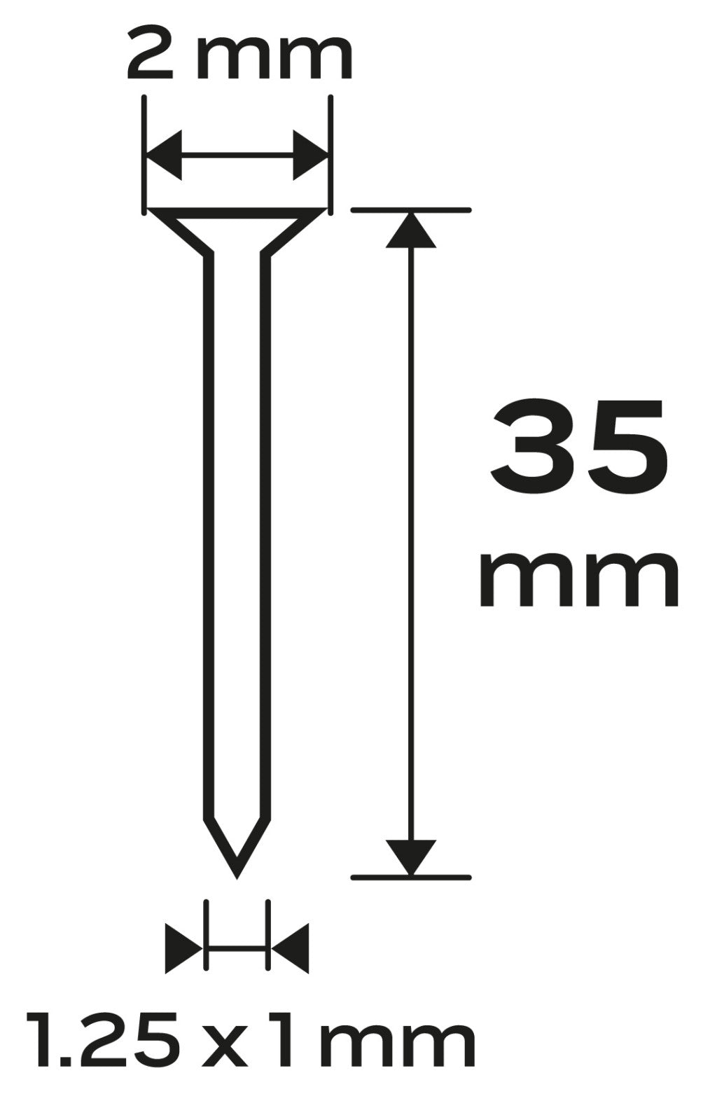 NEO TOOLS Tűzőszeg, horganyzott 300 (F) tipus, pneumatikus tűzőgéphez (14-570), GA18, 35mm, 4000db 14-655