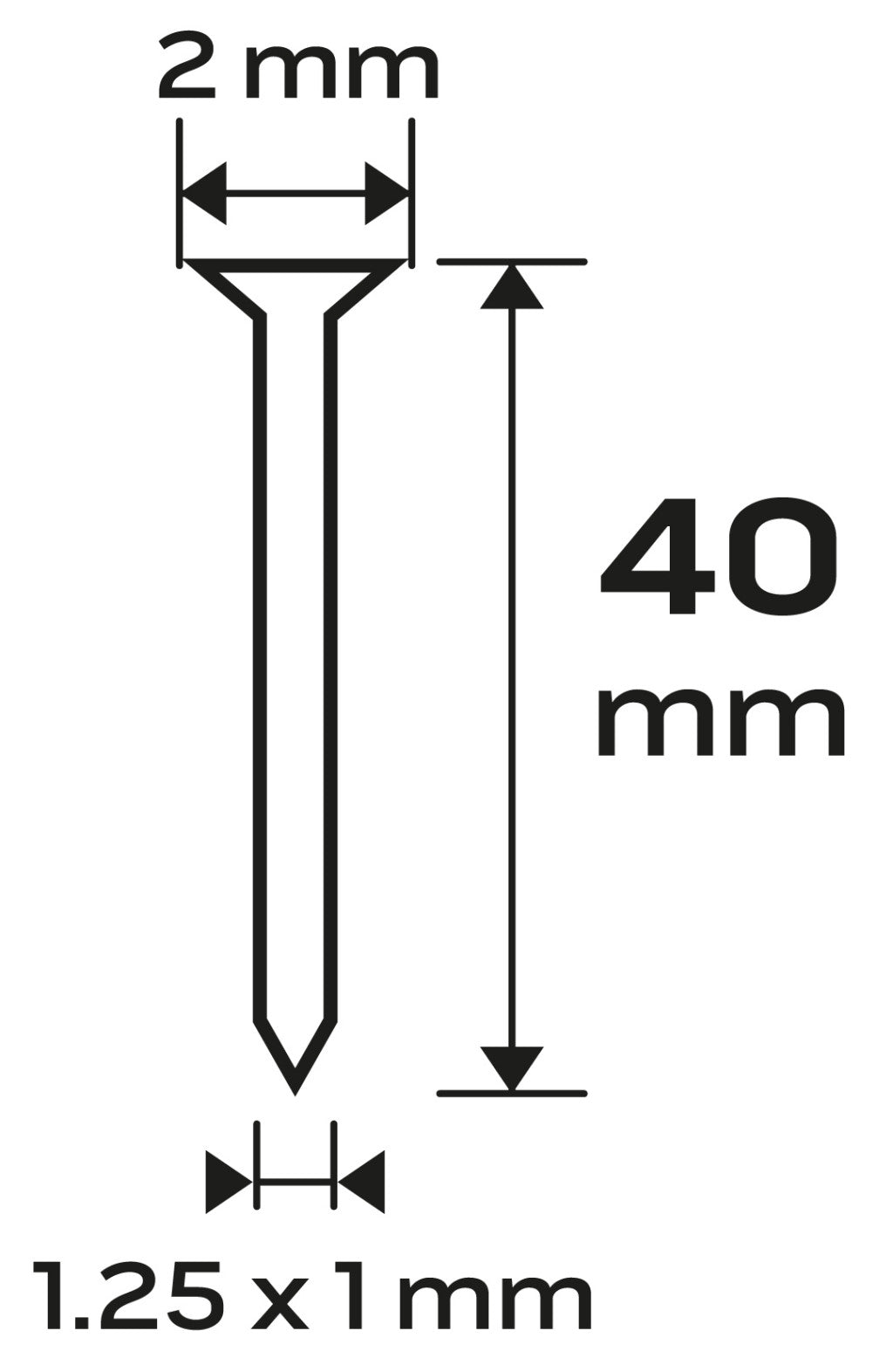 NEO TOOLS Tűzőszeg, horganyzott 300 (F) tipus, pneumatikus tűzőgéphez (14-570), GA18, 40mm, 4000db 14-656