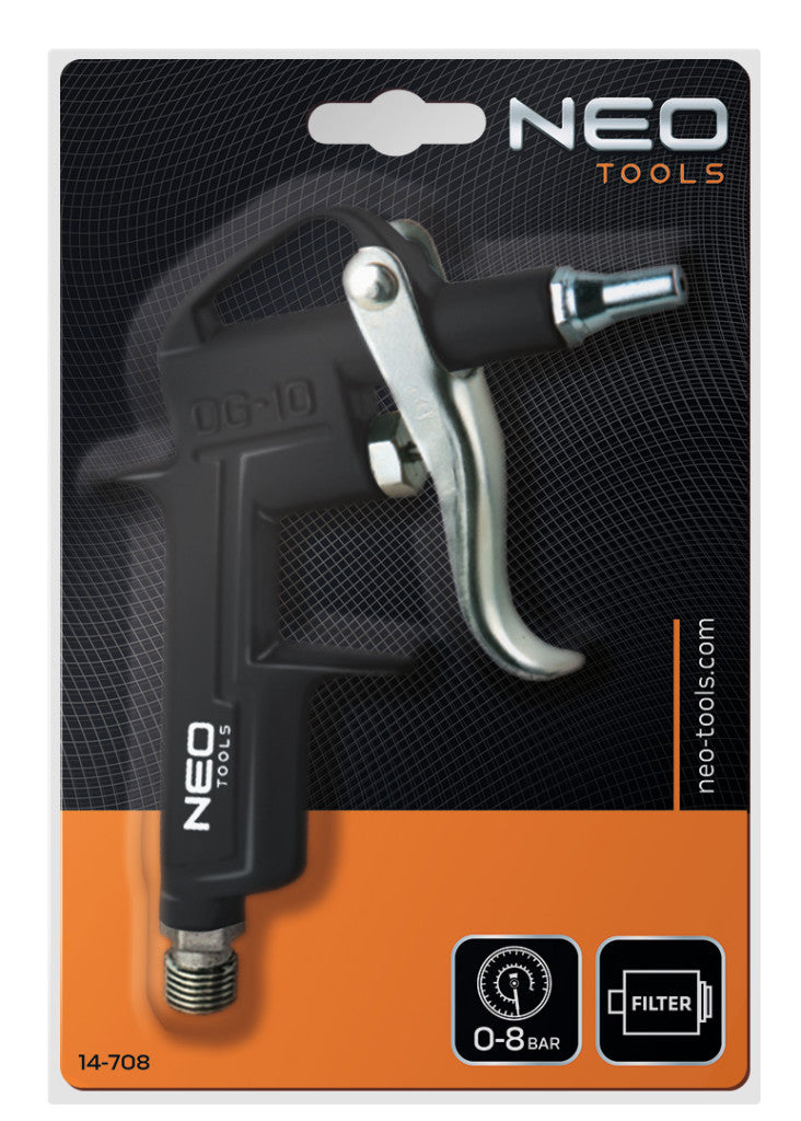 NEO TOOLS Pneumatikus lefúvópisztoly, rövid 14-708