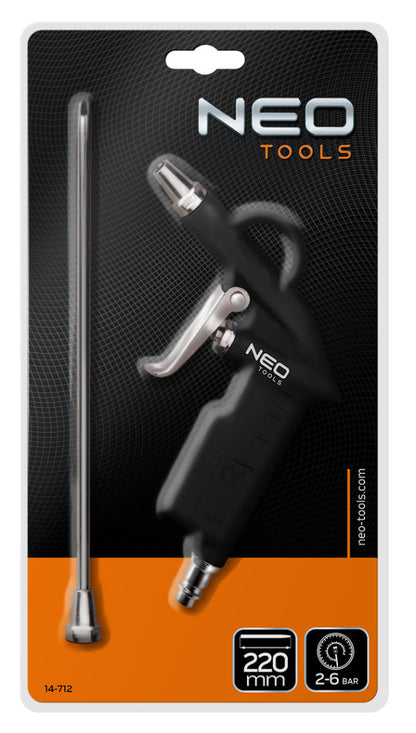 NEO TOOLS Pneumatikus lefúvópisztoly, extra hosszú 300mm 14-712