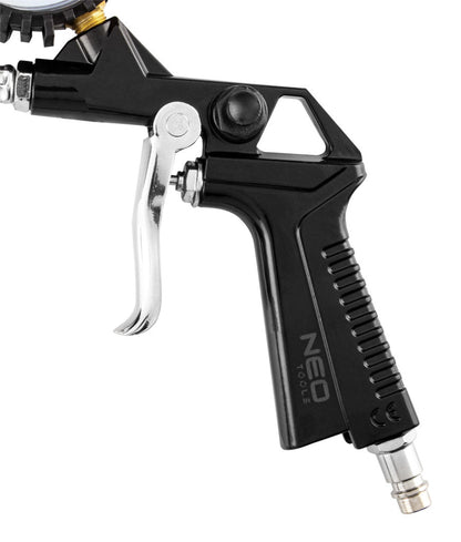 NEO TOOLS Pneumatikus kerékfúvó pisztoly, nyomásmérővel 63mm 14-714