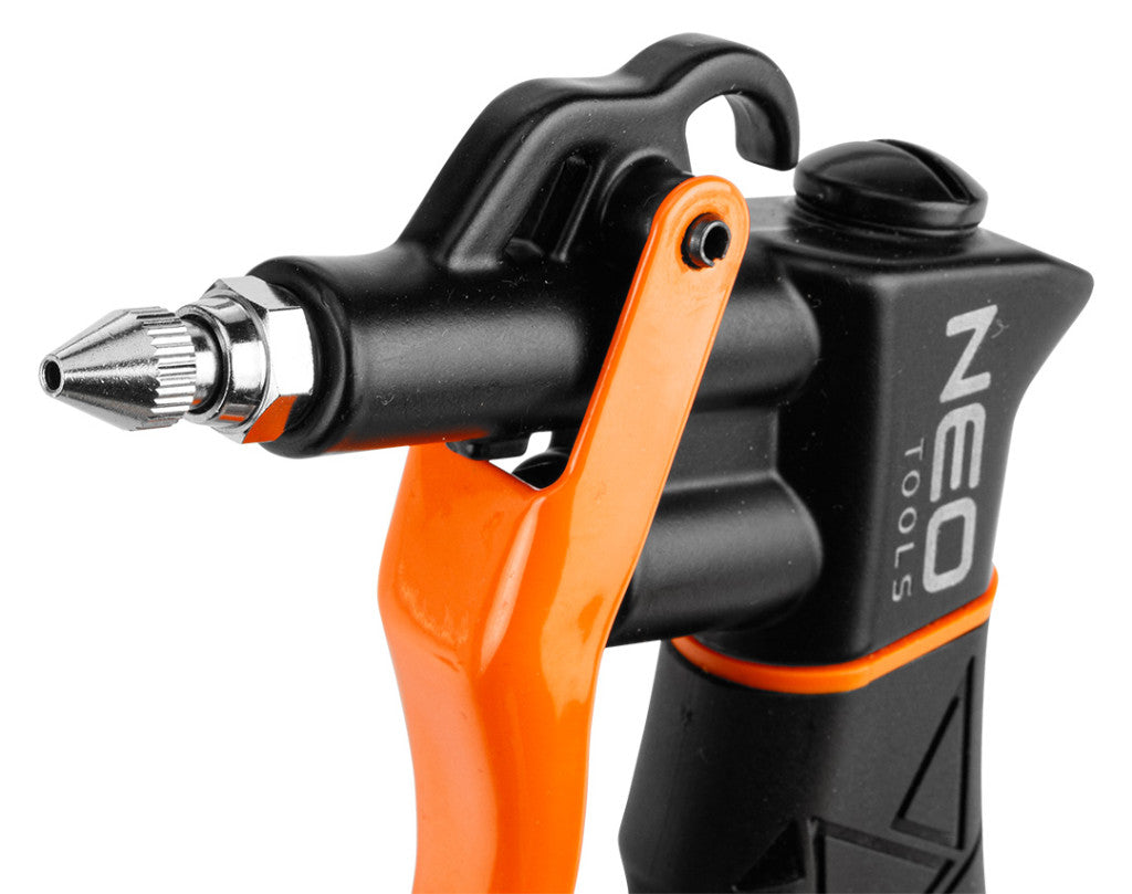 NEO TOOLS Pneumatikus lefúvópisztoly, nagy teljesítményű, cserélhető fejekkel 14-725