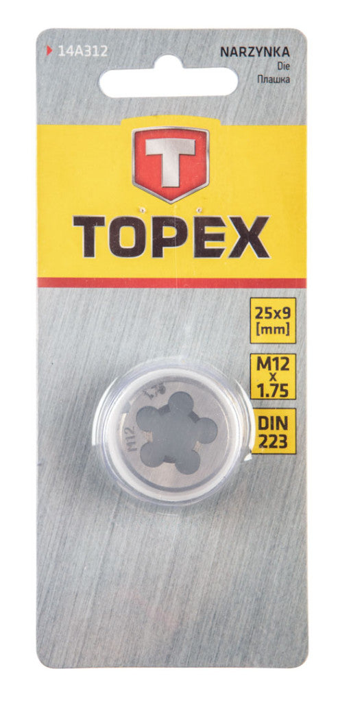 TOPEX Menetmetsző, 25x9mm M12 DIN 224 14A312