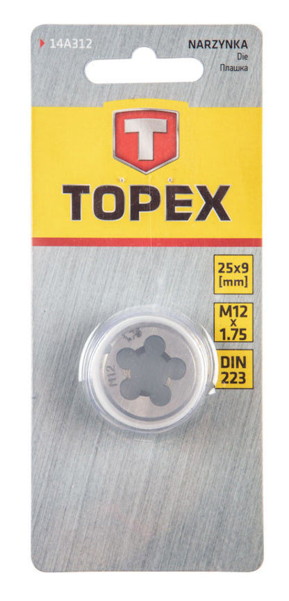 TOPEX Menetmetsző, 25x9mm M12 DIN 224 14A312