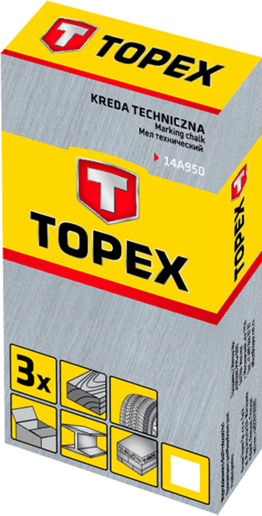 TOPEX Jelölőkréta fehér 13x85mm, 3db 14A950