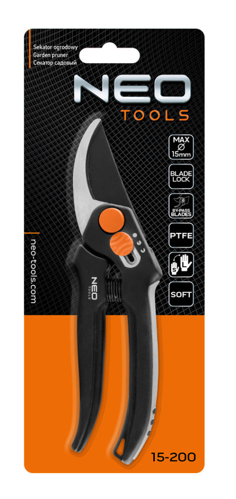 NEO TOOLS Metszőolló, mellévágó, max.15mm, teflon bevonat, állítható pengenyílás, 185mm 15-200