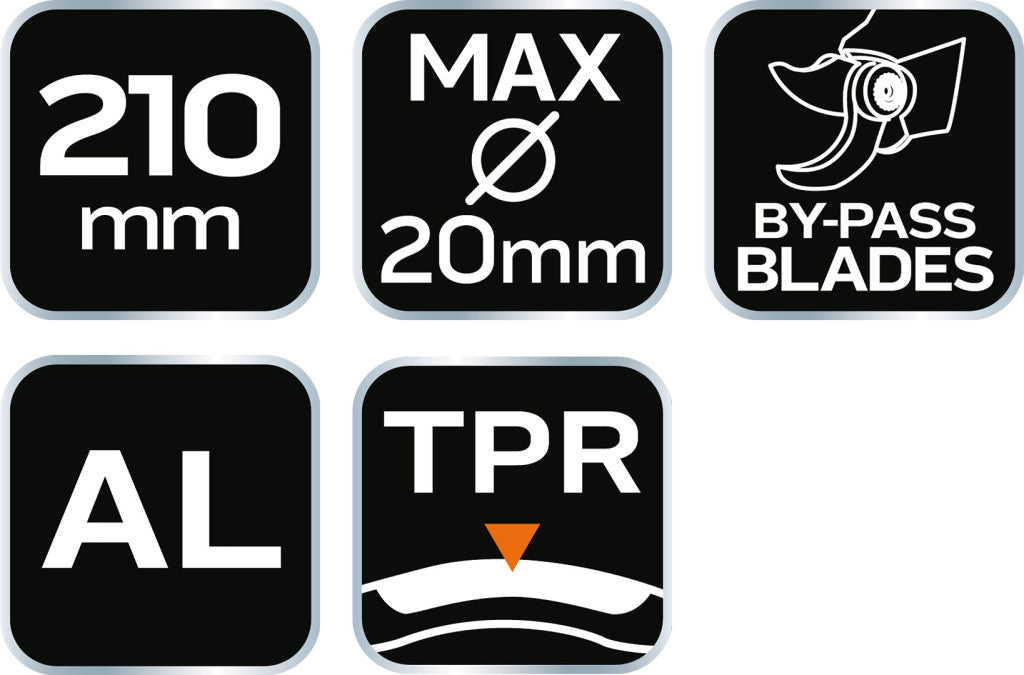 NEO TOOLS Metszőolló, mellévágó, max 20mm, teflon bevonat, alu ház, 210mm 15-212