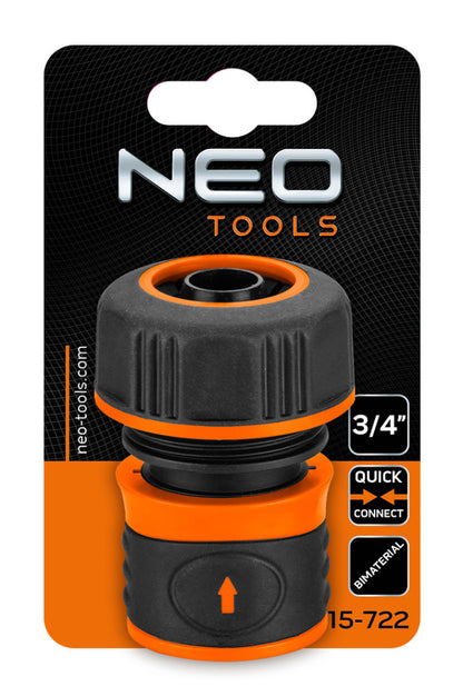 NEO TOOLS Tömlő gyorscsatlakozó 3/4", kétkomponensű 15-722