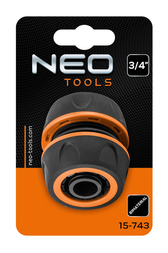 NEO TOOLS Tömlőtoldó csatlakozó 3/4", kétkomponensű 15-743