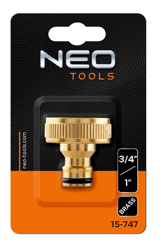 NEO TOOLS Csapcsatlakozó 3/4"- 1", réz 15-747