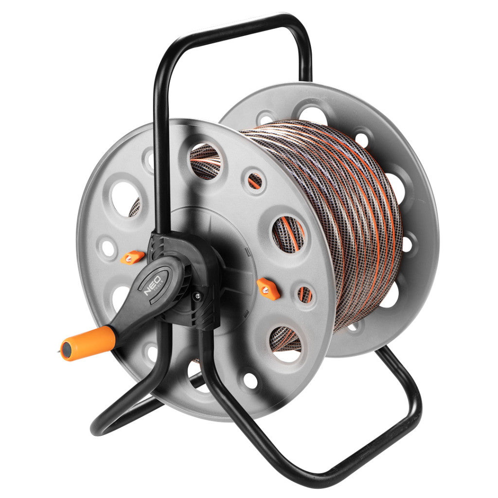 NEO TOOLS Tömlődob, fém, tömlőméret: 1/2" max100m, 3/4" max30 m 15-790