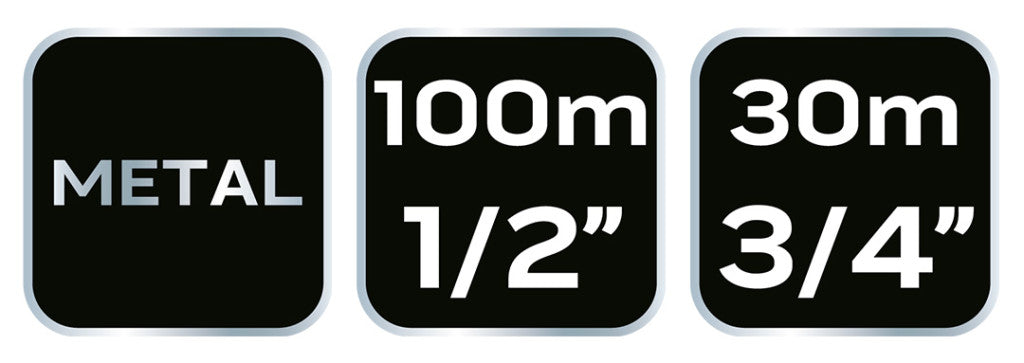 NEO TOOLS Tömlődob, fém, tömlőméret: 1/2" max100m, 3/4" max30 m 15-790