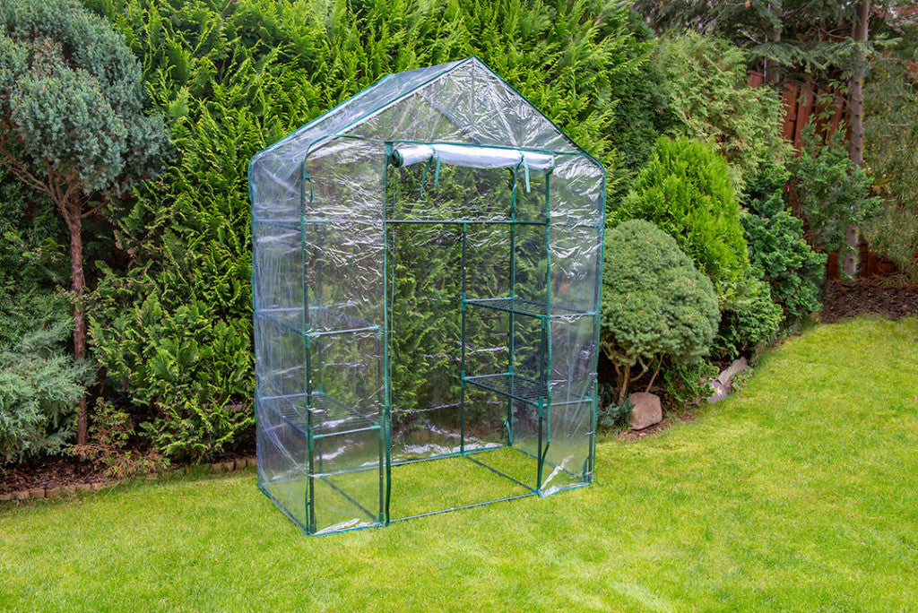 NEO TOOLS Növényház 143 x 73 x 195cm, PVC fólia, fémszerkezet 15-902
