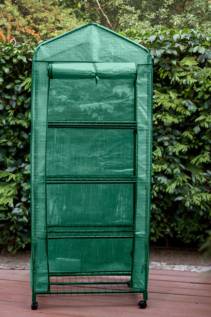 NEO TOOLS Növényház, 69x69x160cm, PE fólia, fémszerkezet 15-903