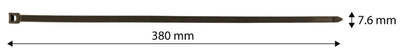 NEO TOOLS Kerti kötegelő, gyorskötöző 7,6x380mm, 50db, barna 15-970