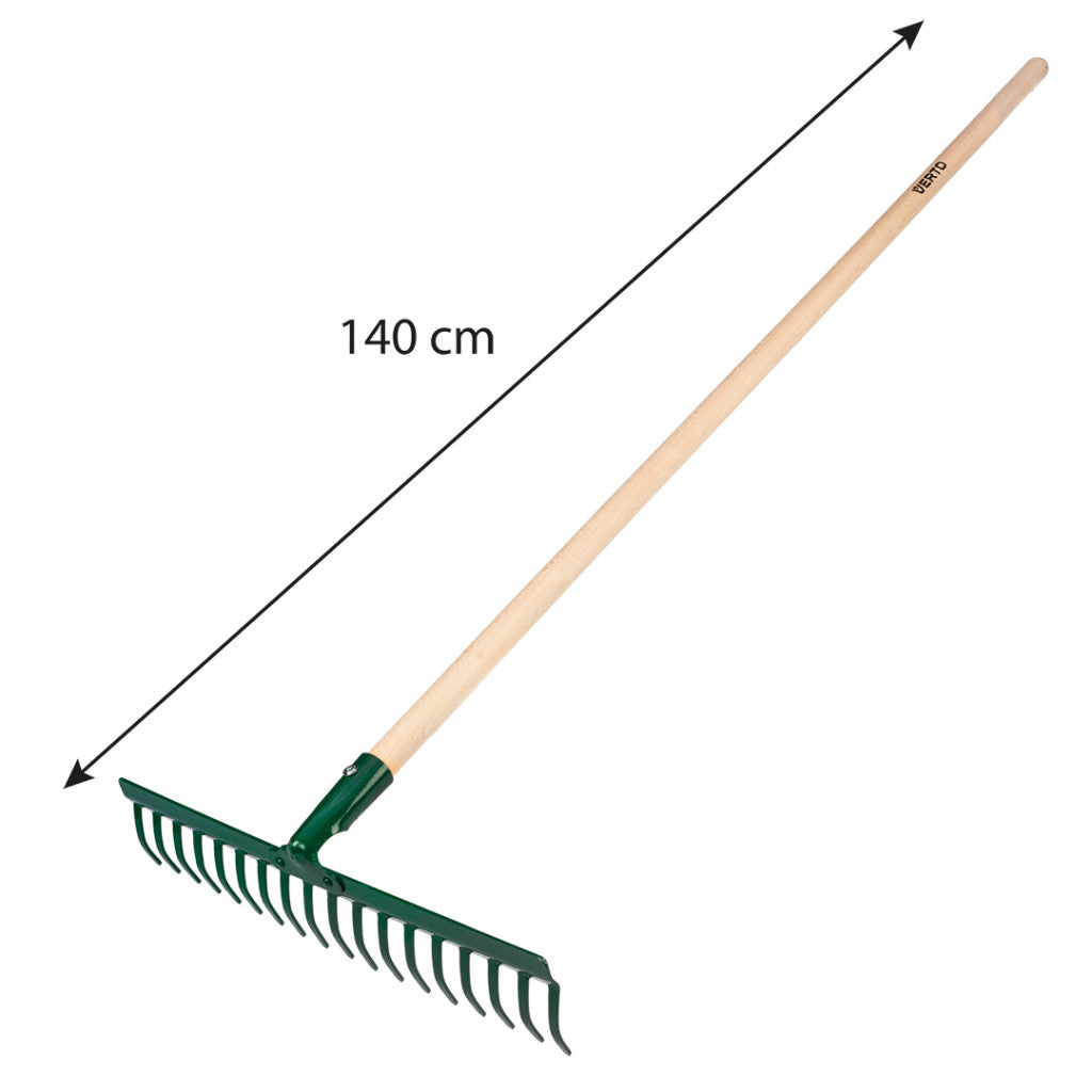 VERTO Gereblye, 18 fogú, fa nyéllel, Minimum rendelés: 4db 15G058