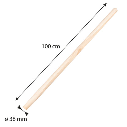 VERTO Lapátnyél, bükkfa, egyenes, 38mm/100cm 15G062