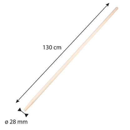 VERTO Gereblyenyél, bükkfa, 28mm/130cm, Minimum rendelés: 4db 15G063